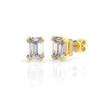 Georgini Elegant Essentials Emerald Cut Cubic Zirconia Earrings Gold Plated IE1211G