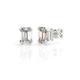 Georgini Elegant Essentials Emerald Cut Cubic Zirconia Earrings Silver IE1211W
