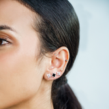 Georgini Midnight Velvet Fairwater Petite Earrings Silver IE1215W