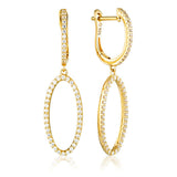 Georgini Aurora Celestial Cubic Zirconia Drop Earrings Gold Plated IE976G
