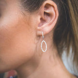 Georgini Aurora Celestial Cubic Zirconia Drop Earrings Silver IE976W