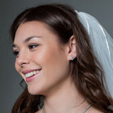 Georgini Iconic Bridal Penelope Cubic Zirconia Tiara Earrings Silver IE981W