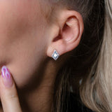 Georgini Rock Star Shield Cubic Zirconia Earrings Silver IE993W