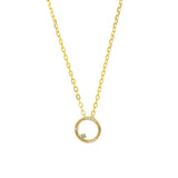 Georgini Opal Glow Created Blue Opal Necklace Gold Plated IP1173G