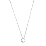 Georgini Opal Glow Created Blue Opal Necklace Silver IP1173W