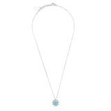 Georgini Opal Glow Barangaroo Blue Created Opal Necklace Silver IP1177B