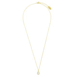 Georgini Opal Glow Blackwattle Created White Opal Necklace Gold Plated IP1184G