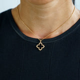 Georgini Midnight Velvet Fairwater Black Agate Necklace Gold Plated IP1187GB