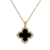 Georgini Midnight Velvet Fairwater Black Agate Necklace Gold Plated IP1187GB