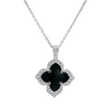Georgini Midnight Velvet Fairwater Black Agate Necklace Silver IP1187WB