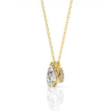 Georgini Elegant Essentials Pear Cut Cubic Zirconia Necklace Gold Plated IP1213G