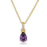 Georgini Wisteria Amethyst Cubic Zirconia Pendant Gold Plated IP1216GA