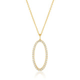 Georgini Aurora Celestial Cubic Zirconia Drop Necklace Gold Plated IP832G