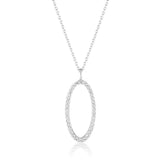 Georgini Aurora Celestial Cubic Zirconia Drop Necklace Silver IP832W