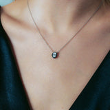 Georgini Reflection Black Enamel Necklace Silver IP874PW