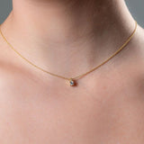 Georgini Red Carpet Venice Cubic Zirconia Necklace Gold Plated IP878G