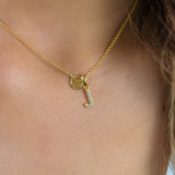 Georgini Luxury Letters 'J' Cubic Zirconia Necklace Gold Plated IP894JG
