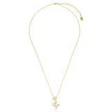Georgini Luxury Letters 'M' Cubic Zirconia Necklace Gold Plated IP894MG