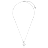 Georgini Luxury Letters 'M' Cubic Zirconia Necklace Silver IP894MW