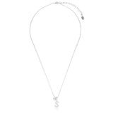 Georgini Luxury Letters 'S' Cubic Zirconia Necklace Silver IP894SW