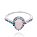 Georgini Wisteria Created Opal Floribunda Ring Silver IR1174W