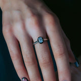 Georgini Reflection Black Enamel Ring Silver IR507W