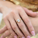 Georgini A Christmas Journey Ellipse Cubic Zirconia Ring Gold Plated IR518G
