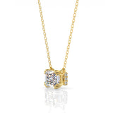Georgini Elegant Essentials Emerald Cut Cubic Zirconia Necklace Gold Plated IP1211G