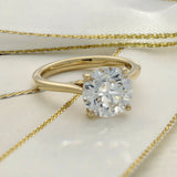 18ct Yellow Gold Laboratory-Grown 3ct Diamond Solitaire Engagement Ring
