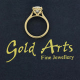 18ct Yellow Gold Laboratory-Grown 3ct Diamond Solitaire Engagement Ring