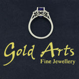 Pre-owned Platinum 2.7ct Certificated Ceylon Sapphire Ring