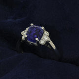 Pre-owned Platinum 2.7ct Certificated Ceylon Sapphire Ring