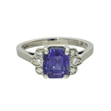 Pre-owned Platinum 2.7ct Certificated Ceylon Sapphire Ring
