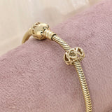 Pre-loved Pandora 14ct Yellow Gold Cut Out Heart Charm