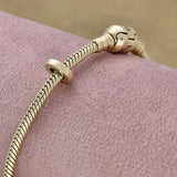 Pre-loved Pandora 14ct Yellow Gold Squared Edge Spacer Charm