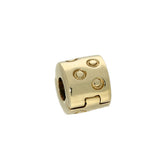 Pre-loved Pandora Retired 14ct Yellow Gold Dots Clip Charm