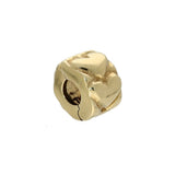 Pre-loved Pandora Retired 14ct Yellow Gold Heart Pattern Clip Charm