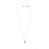 Georgini Sweetheart Bow Pearl Necklace Silver IP921W