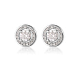 Georgini Milestone Cubic Zirconia Halo Stud Earrings Silver IE1164W