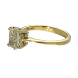 Pre-owned 18ct Yellow Gold 1.20ct Pale Yellow Radiant Diamond Solitaire Ring