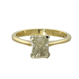 Pre-owned 18ct Yellow Gold 1.20ct Pale Yellow Radiant Diamond Solitaire Ring