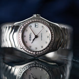 Pre-Owned Ebel Classic Wave MOP Diamond dial and Bezel 9200F2S Watch