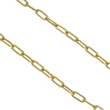 9ct Yellow Gold 18' Paperclip Mini Link Chain Statement Necklace