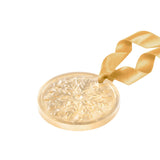 Lalique Frost Christmas Ornament Gold Luster Crystal 10848200