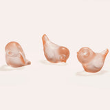Lalique Piou-Piou Head Up Sculpture - Clear With Coral Patina Crystal 10857500