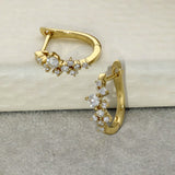 18ct Yellow Gold 0.40ct Diamond Journey Half Hoop Earrings