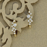 18ct Yellow Gold 0.40ct Diamond Journey Half Hoop Earrings