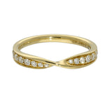 18ct Yellow Gold 0.21ct Diamond Kiss Half Eternity Ring