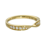 18ct Yellow Gold 0.21ct Diamond Kiss Half Eternity Ring