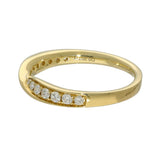 18ct Yellow Gold 0.21ct Diamond Kiss Half Eternity Ring